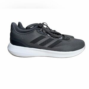 Adidas Mens 12 Runfalcon 3.0 Gray Lightweight Trainer Running Sneaker Cloudfoam